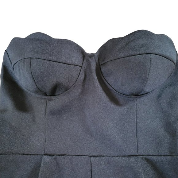 🌟 NWOT SUNSET & SPRING Black Bustier Romper Bloomingdales Size M - Picture 3 of 16